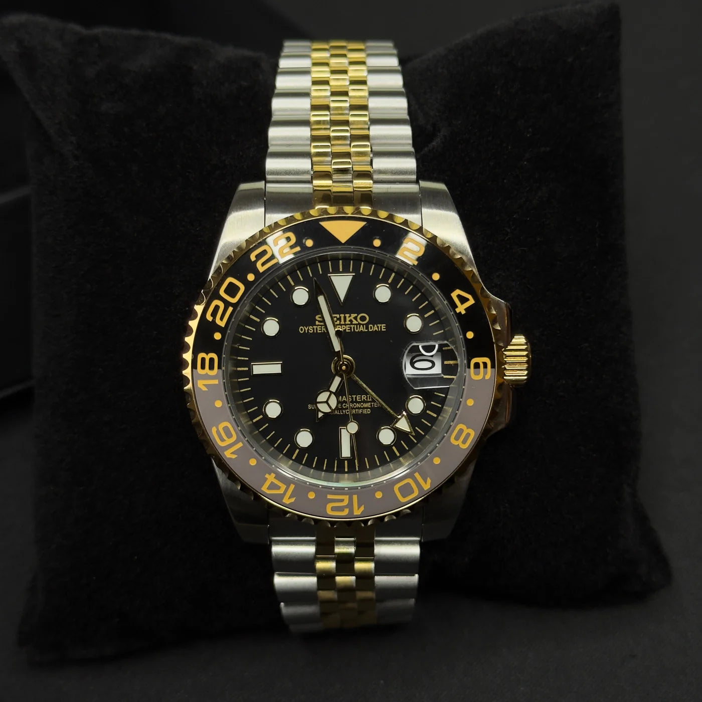 MOD GMT MASTER II GOLD STEEL NH34
