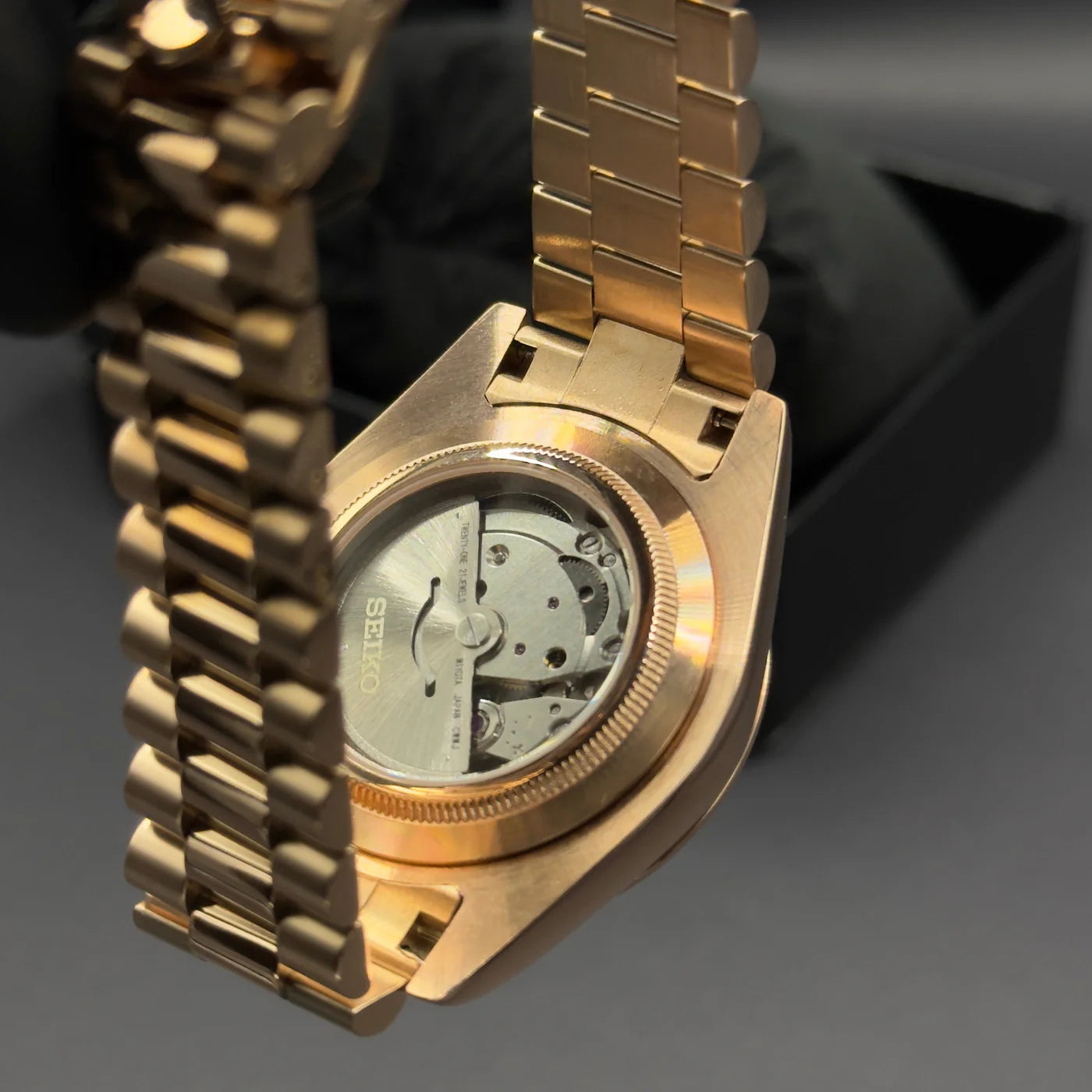 SEIKO DAYDATE ROSE GOLD GREEN