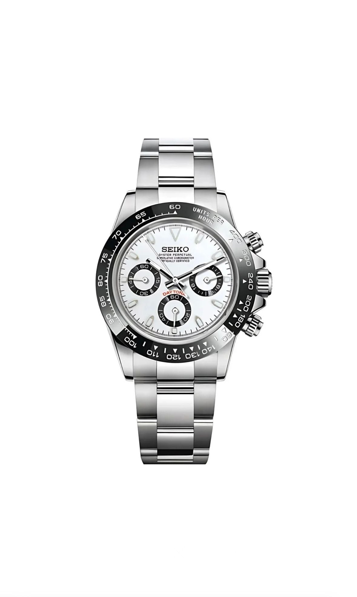 Seiko Mod Daytona- Blanche