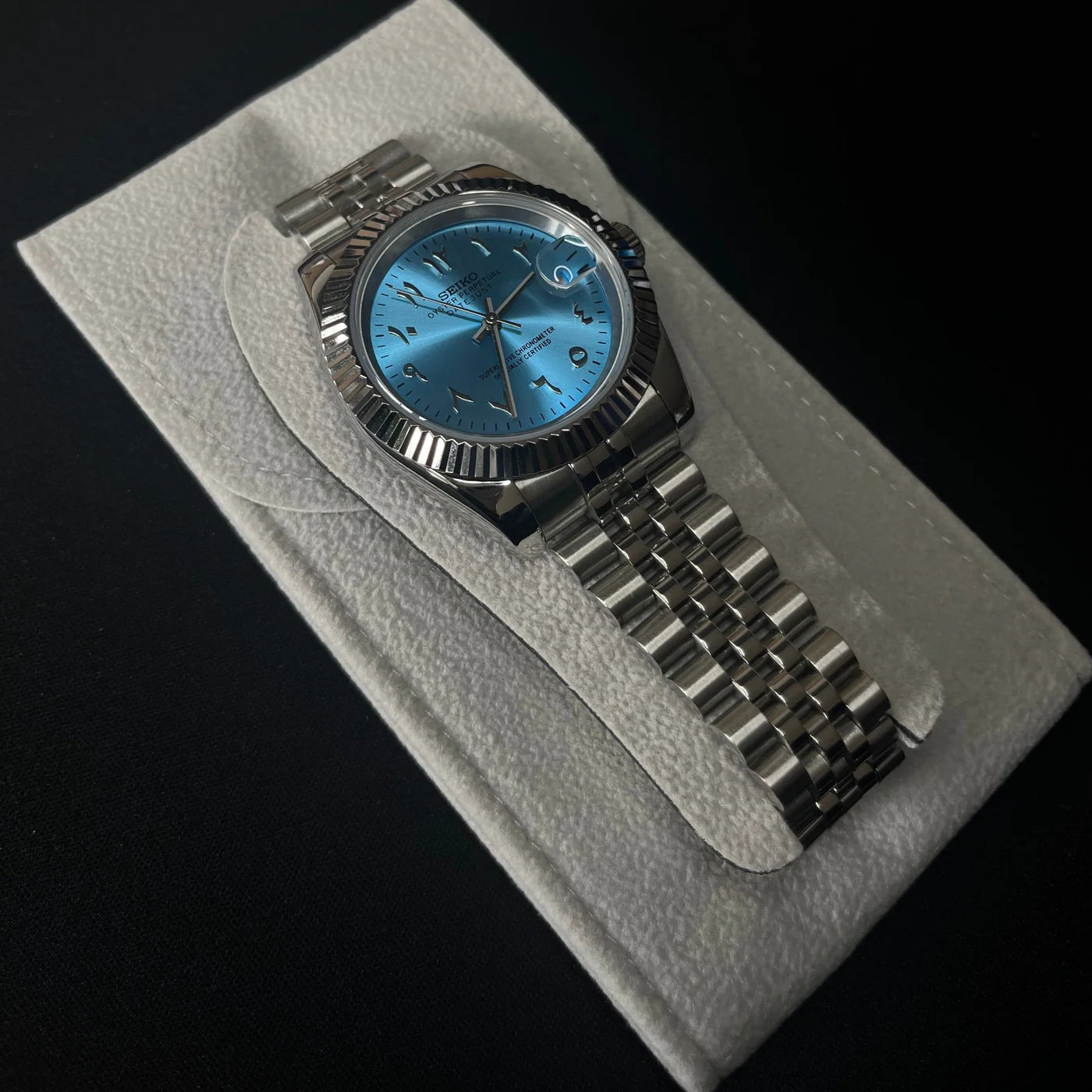 MOD DATEJUST ARABIC DIAL ICE BLUE