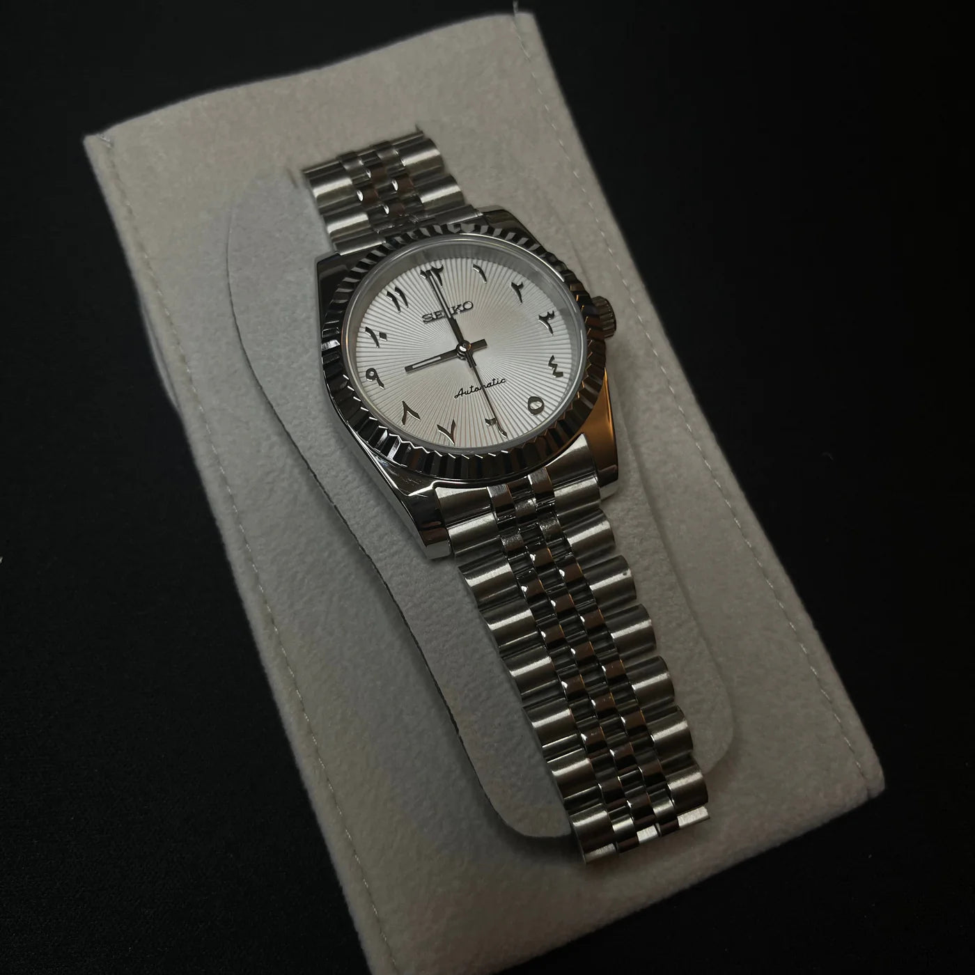 MOD DATEJUST ARABIC DIAL LIGHT WHITE