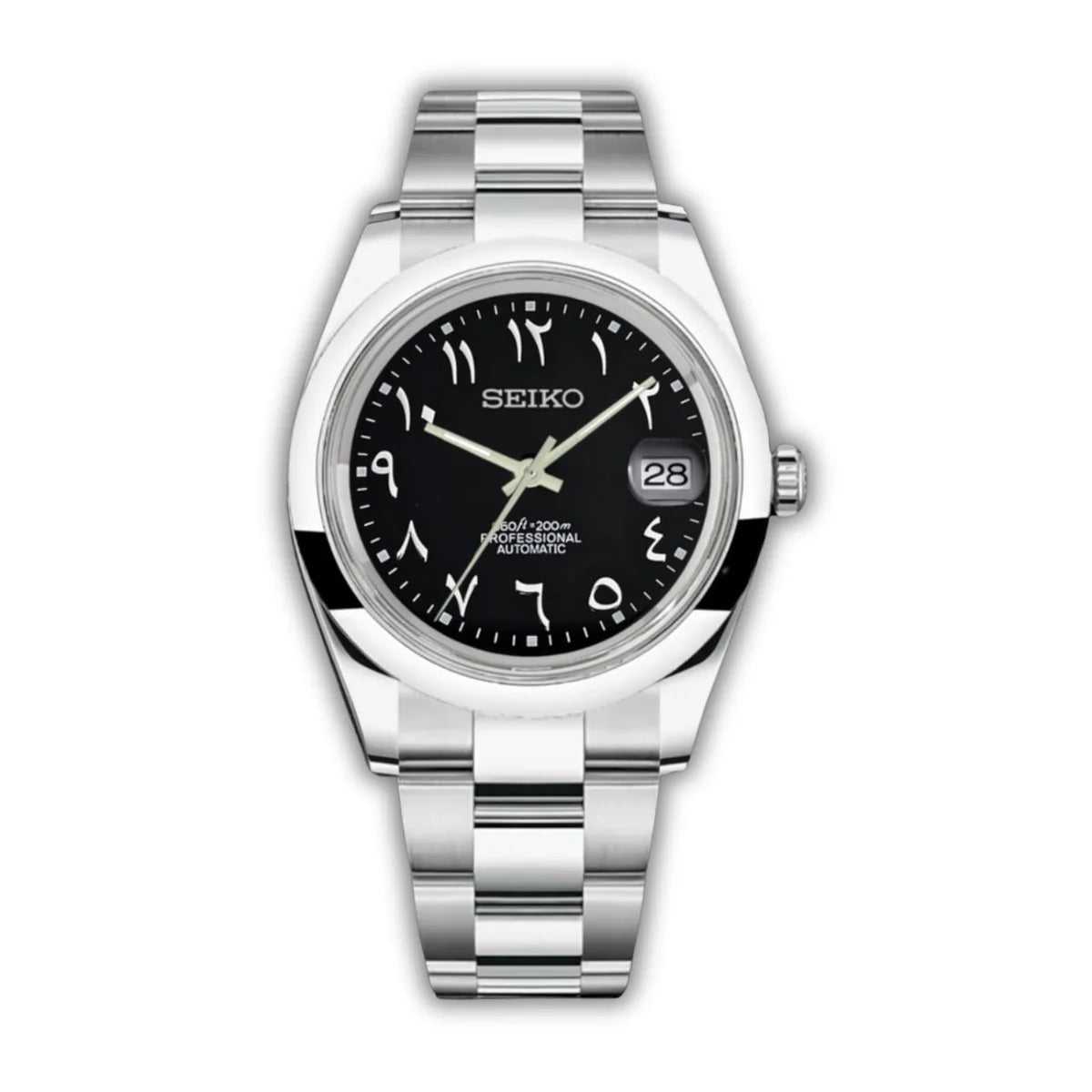 MOD DATEJUST ARABIC DIAL SMOOTH BLACK