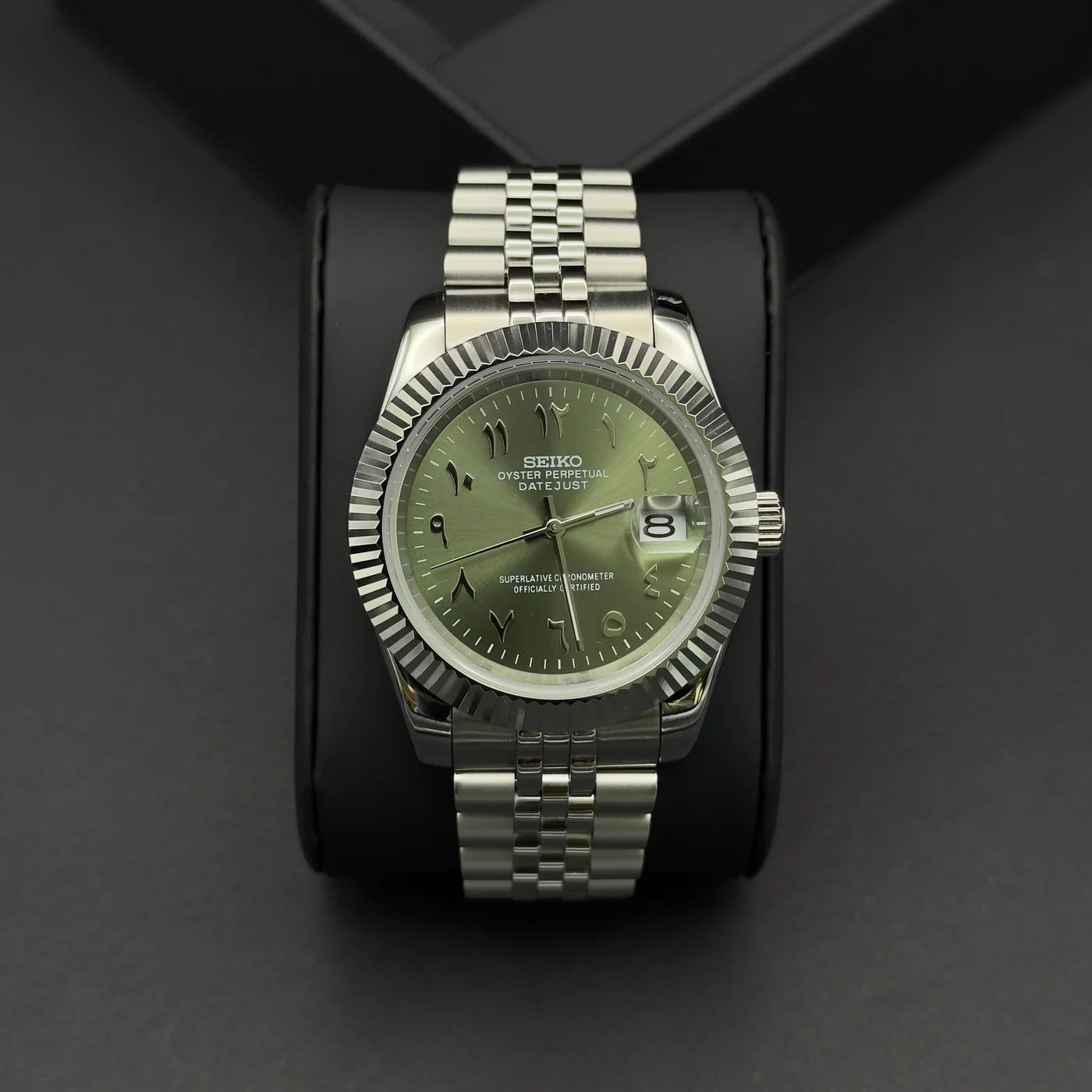 MOD DATEJUST ARABIC DIAL OLIVE