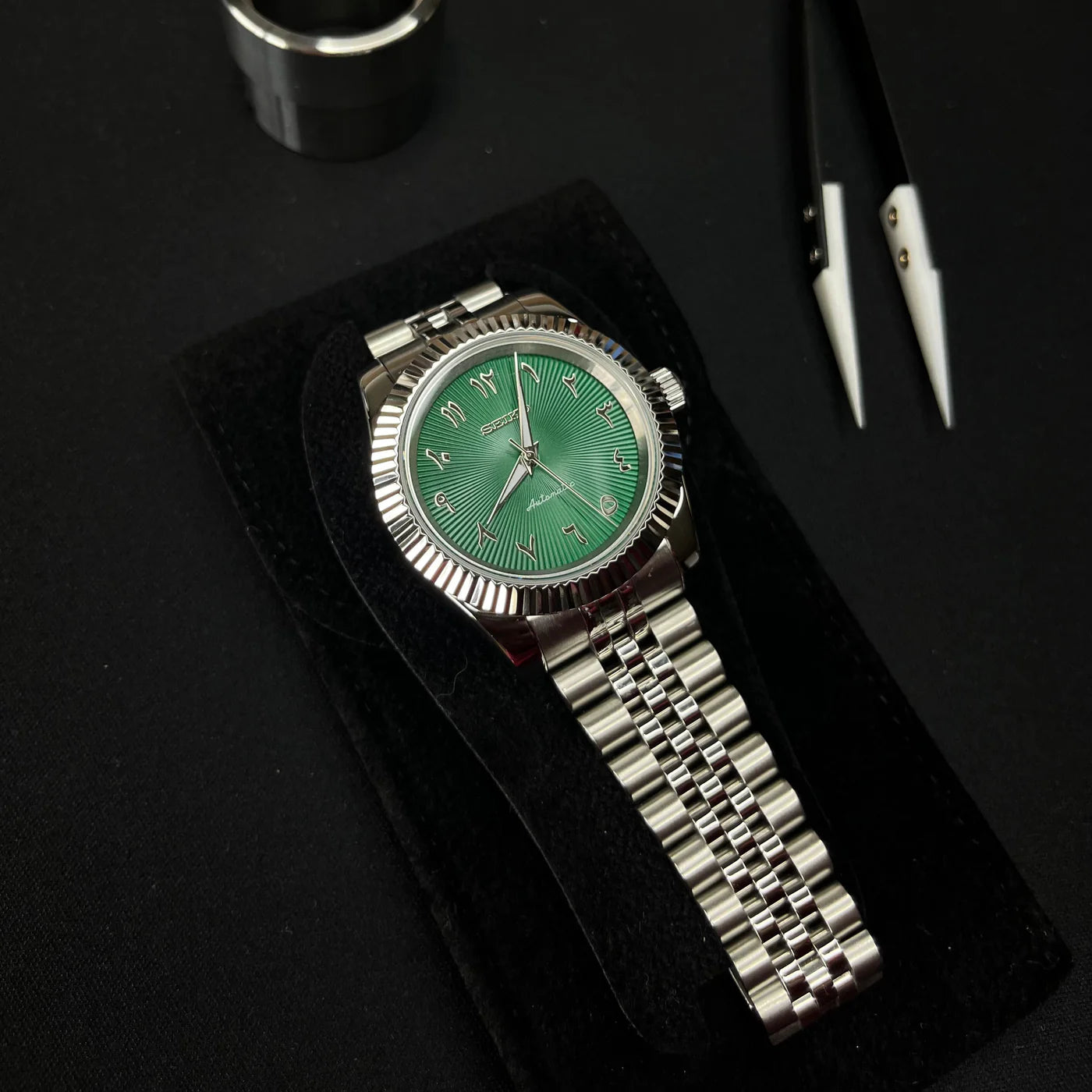 MOD DATEJUST ARABIC DIAL FIR GREEN