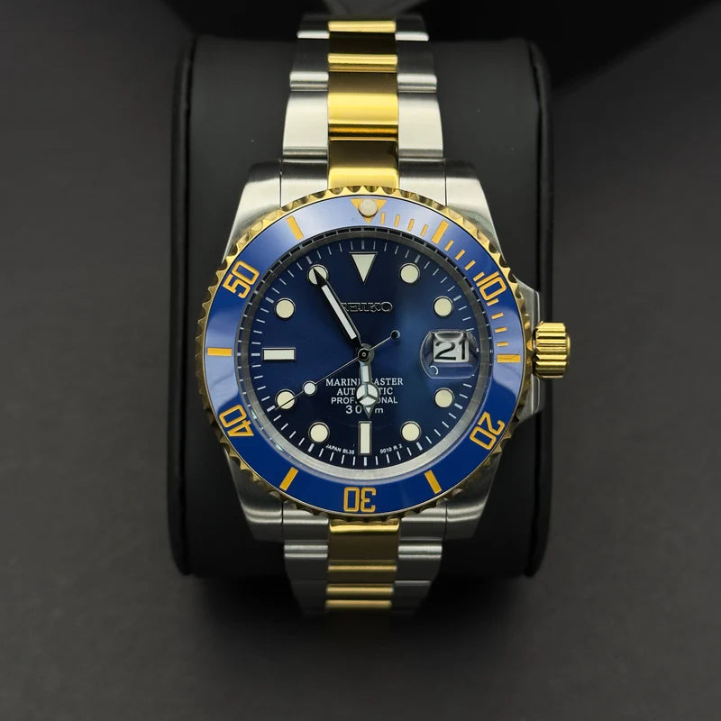 Seiko Submariner Blue and Gold