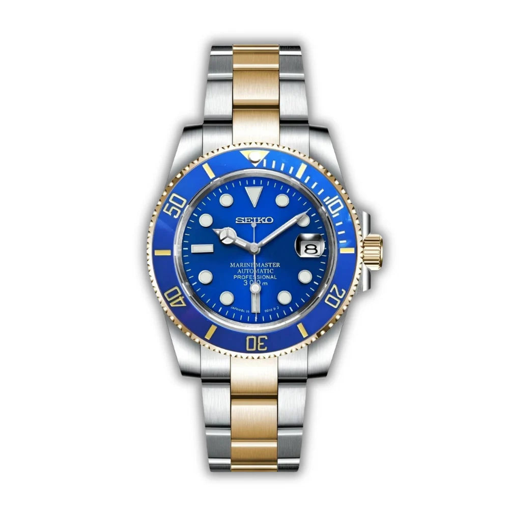 Seiko Submariner Blue and Gold